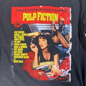 12492 パルプフィクション 映画ユマ・サーマン プリント 長袖Tシャツ L