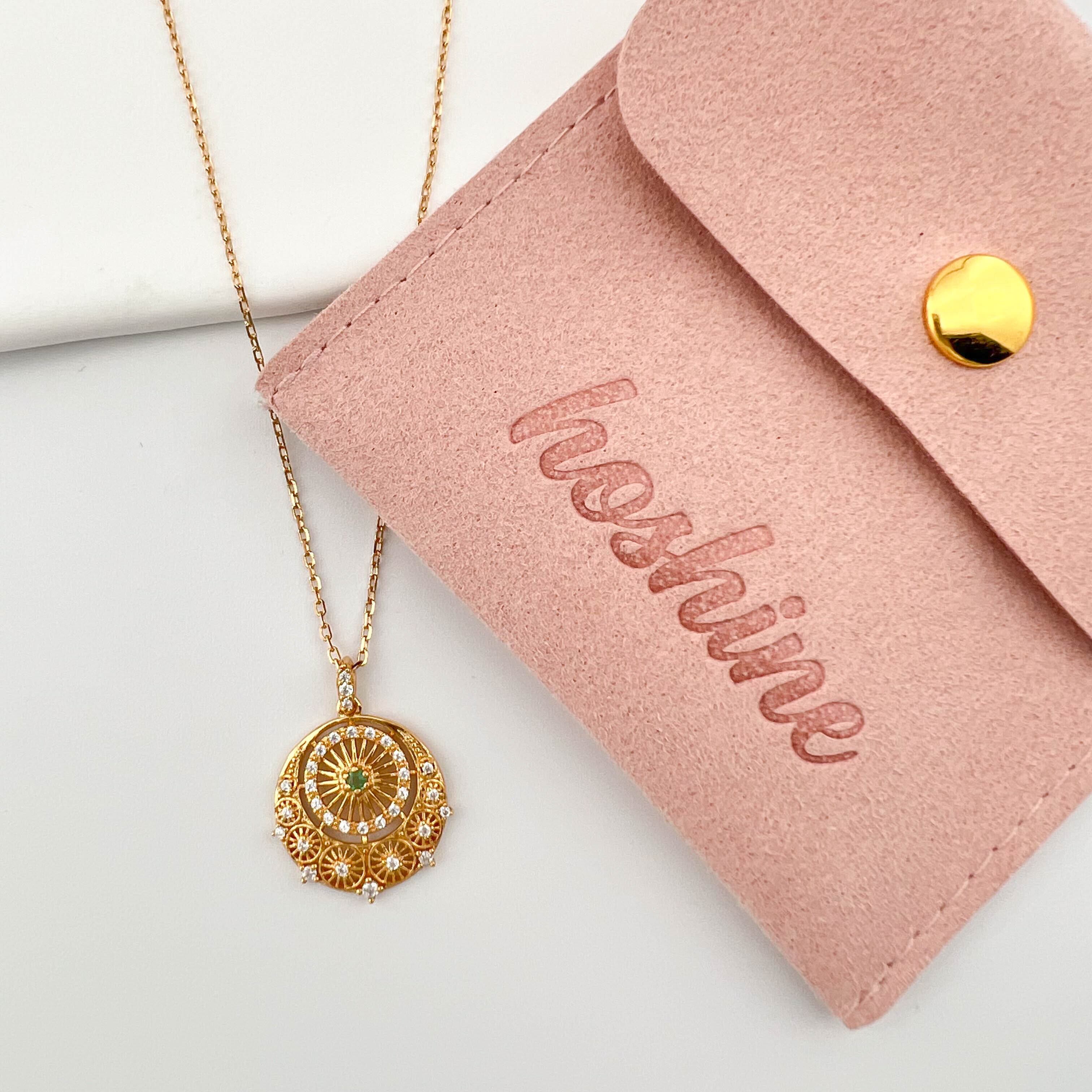 S925シルバー エメラルド ネックレス