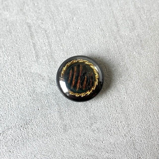 【2個セット】ブラック×アンバーミックス ゴールドリング 18mm 画像