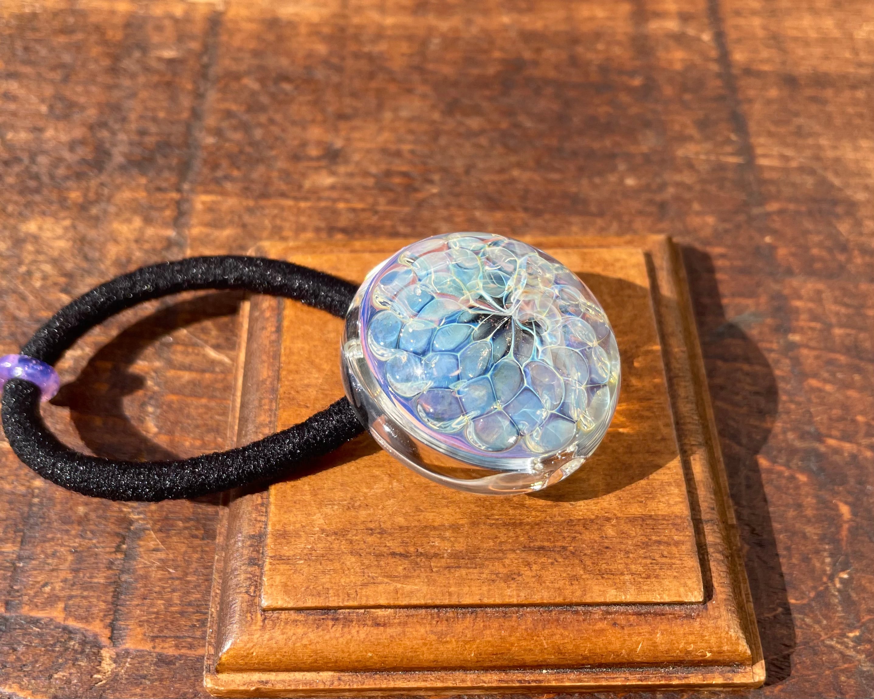 WhiteFlower】白の花ヘアゴム GuruGuruGlass 花ヘアゴム(白)