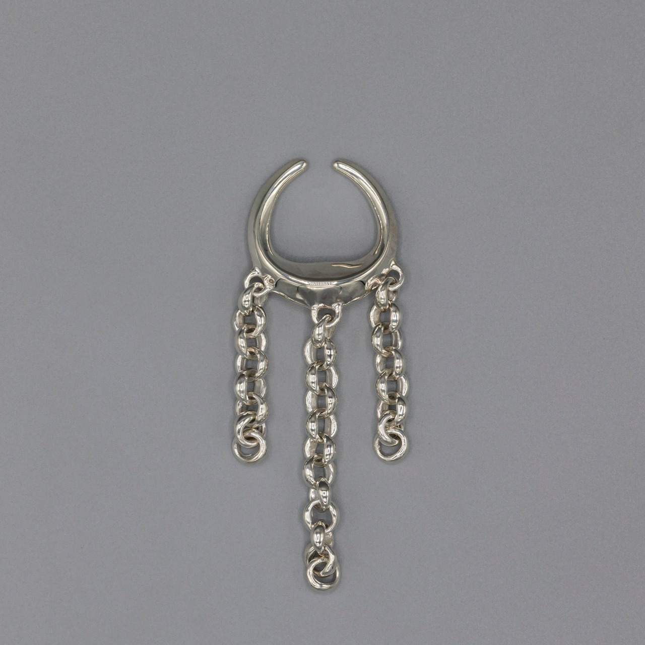 Round shape ear cuff Silver