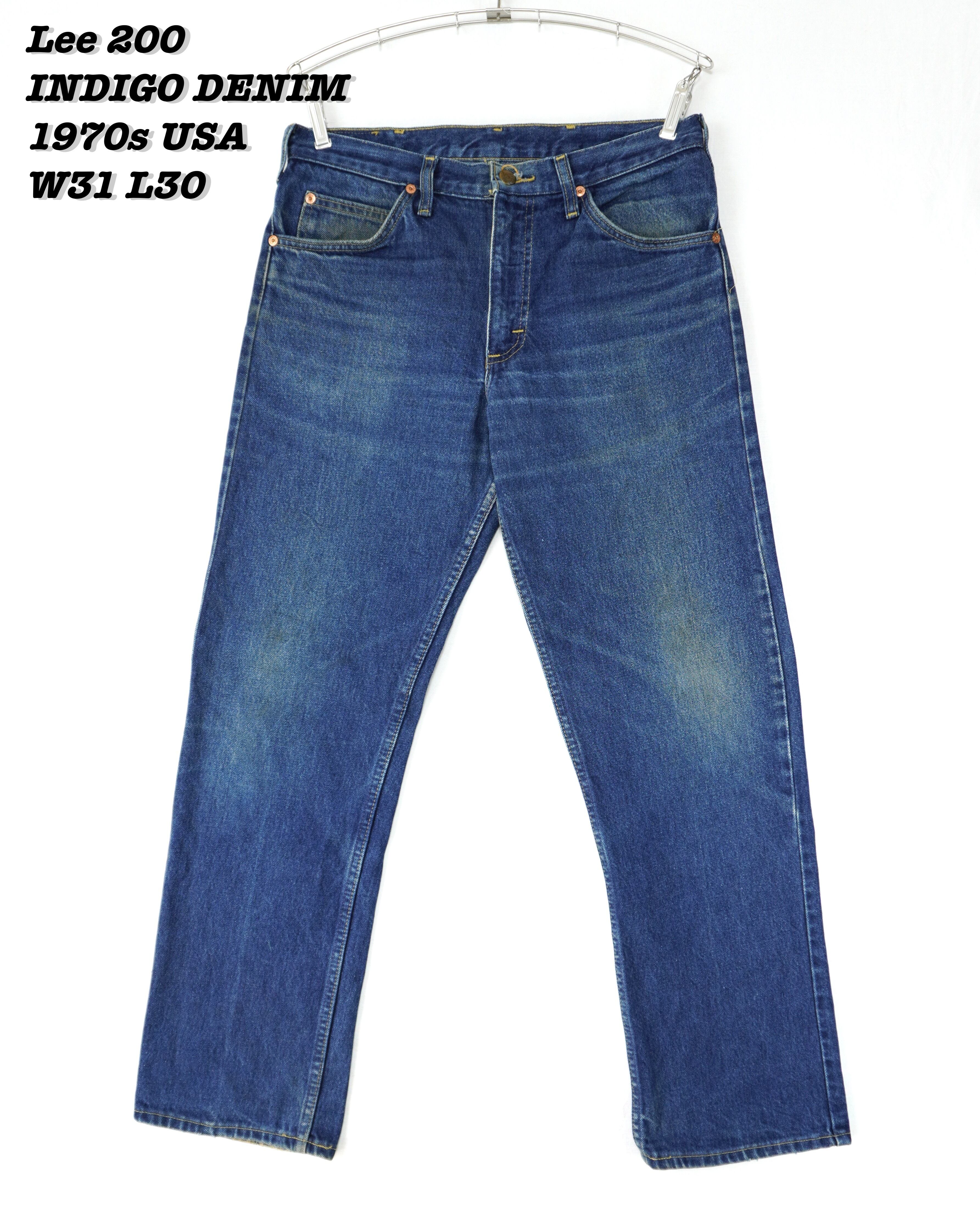 Lee 200 INDIGO DENIM PANTS 1970s W31 L30-eastgate.mk