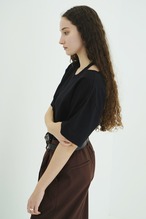 CLANE W FACE NOTCHED RIB OVER TOPS 3色展開