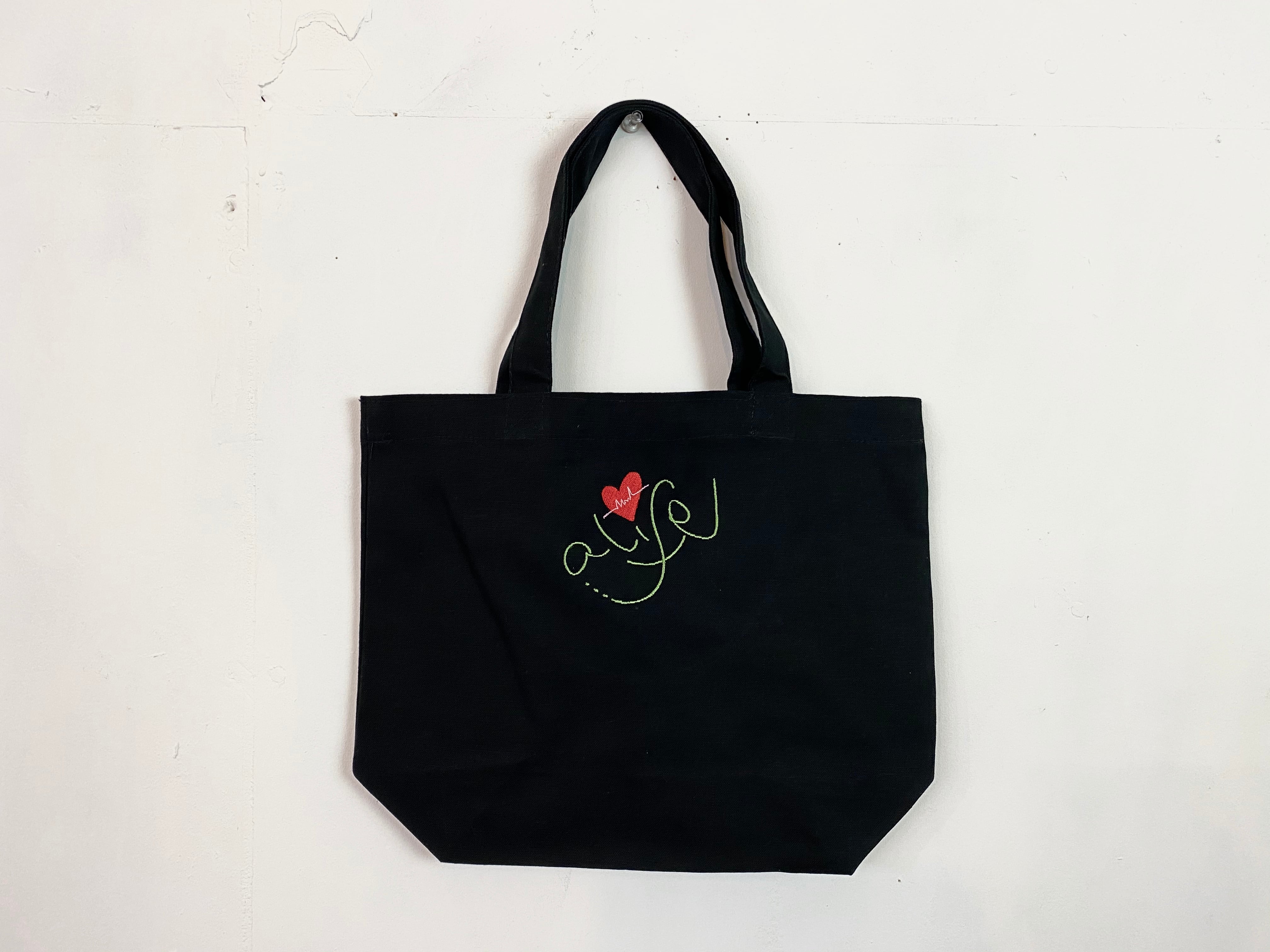 「aLife」CANVAS LUNCH TOTE BAG / BLACK