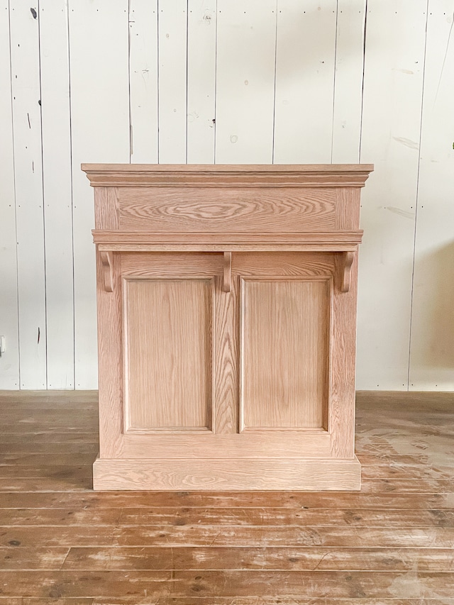 オーダーメイドアンティーク調カウンター99 (鍼灸院やクリニック向けオークカウンター)W900