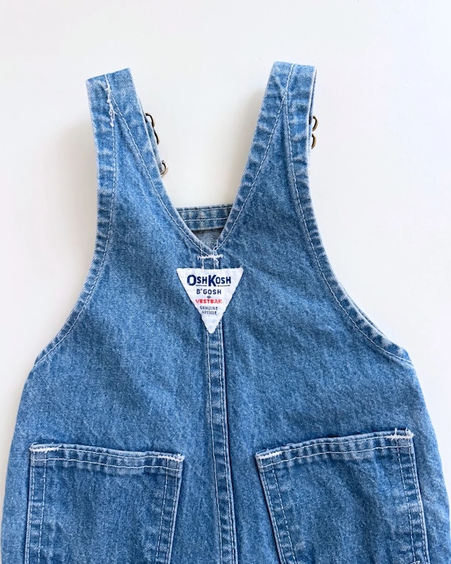 【3-6m・vintage】USA製 OshKosh デニムオーバーオール