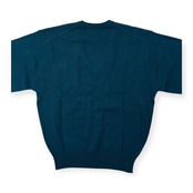 タグ付き 未使用品 Crocodile クロコダイル Vネック ウールニットセーター サイズ M /ケーブル編み/ブルー系