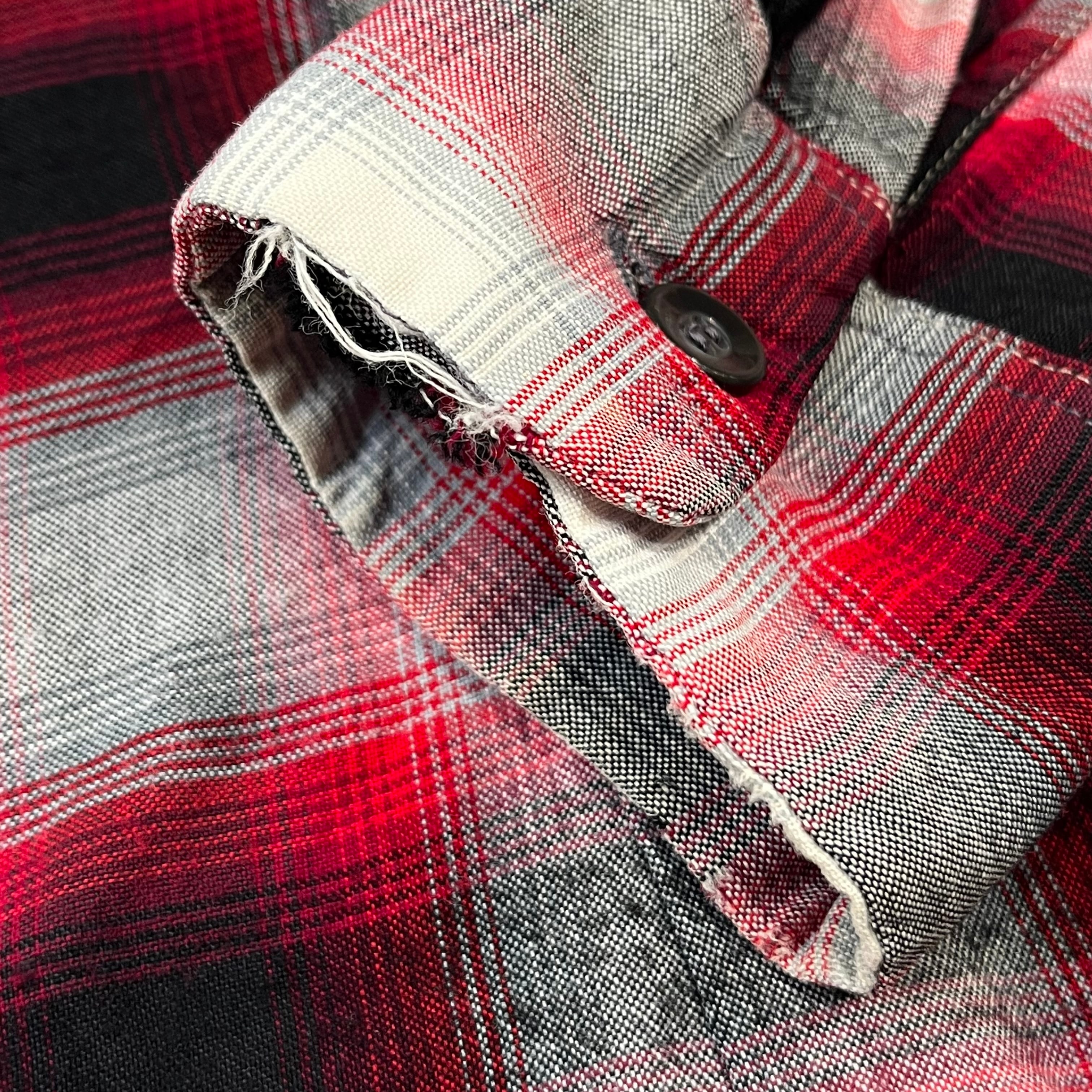 60s NATIONAL OMBRE CHECK RAYON SHIRT ナショナル オンブレーチェック