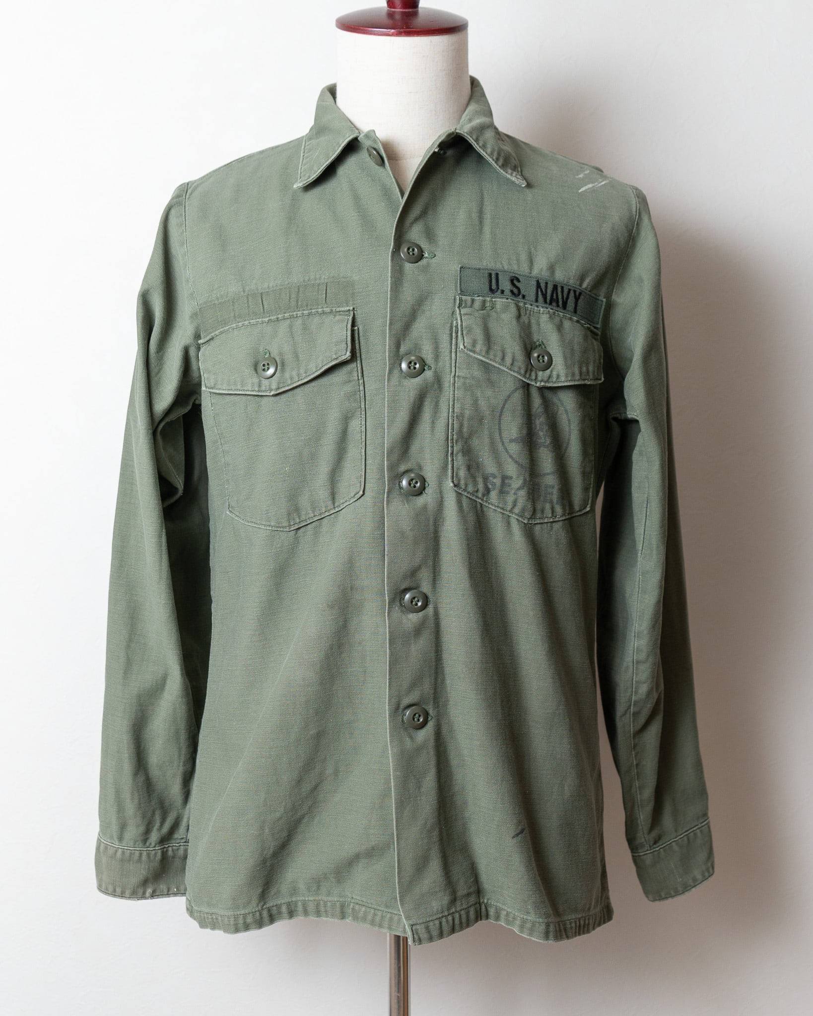 シャツUS ARMY UTILITY SHIRT OG-107 1976s 14.5