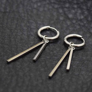 シンプルダブルスティックフープピアス