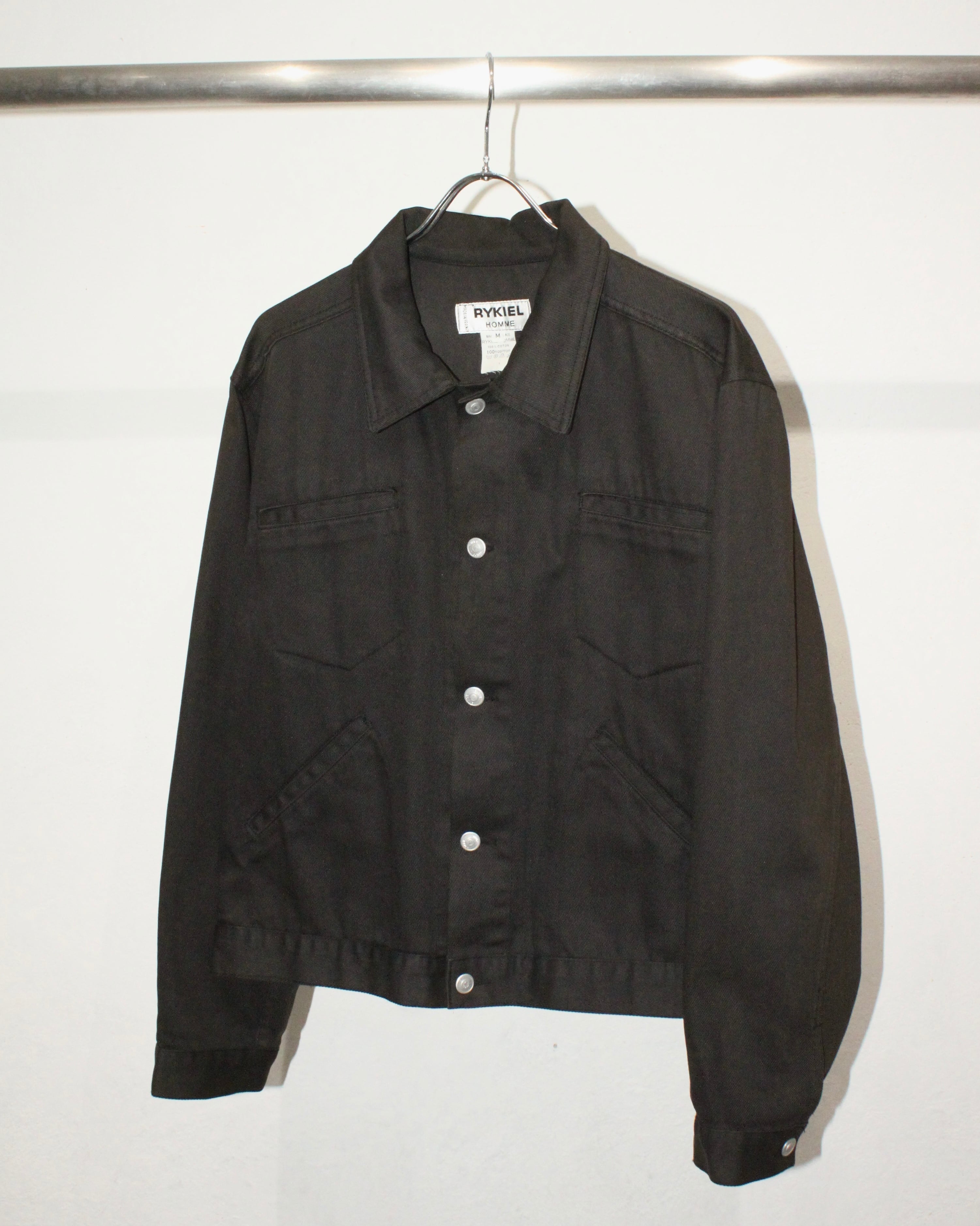 ~90s RYKIEL HOMME Cotton Trucker Jacket FRANCE製
