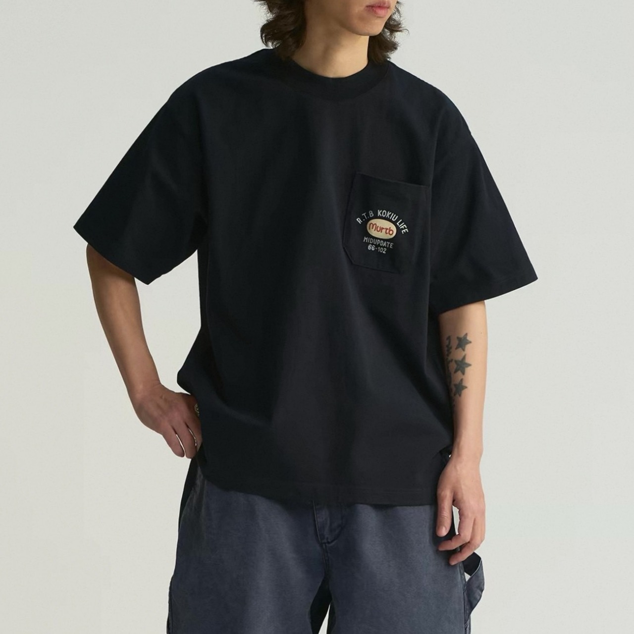 Retro logo back print pocket tee 1369 - 14