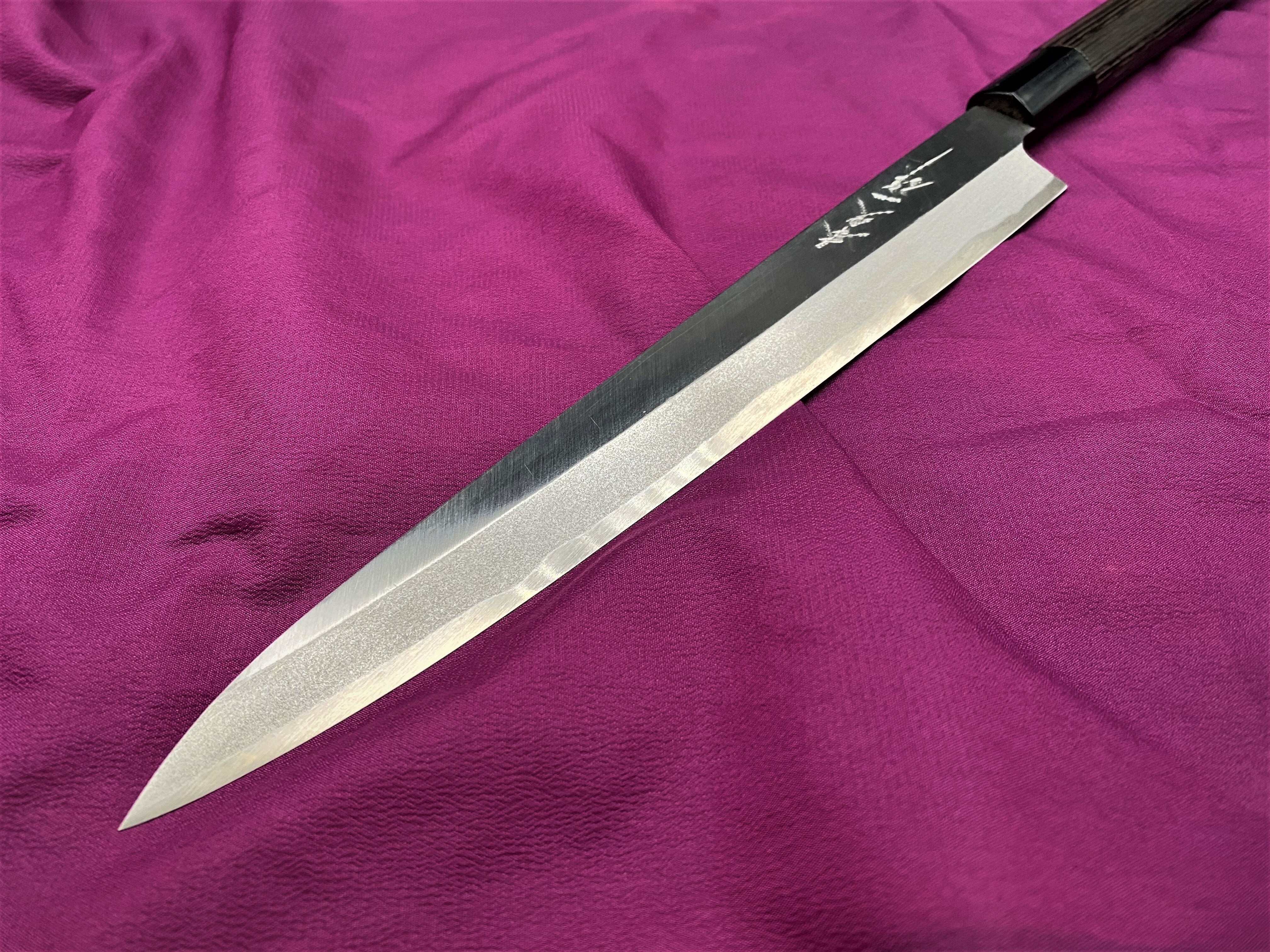 左利き用本久一作片刃柳刃包丁8寸 | 本久一刃物 前田鍛冶工房