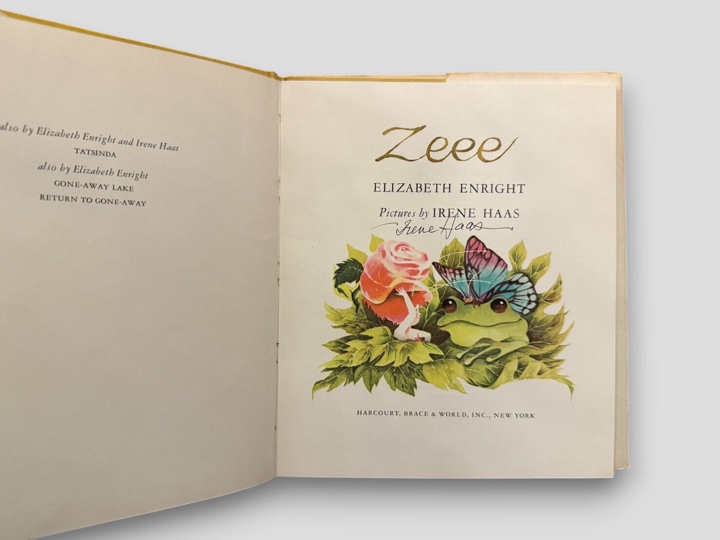 SC123】【FIRST EDITION】Zeee(1965) /Elizabeth Enright & Irene Haas