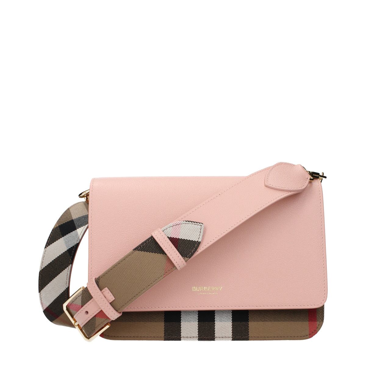 BURBERRY バーバリー レディース クロスボディバッグ レザー ピンク
