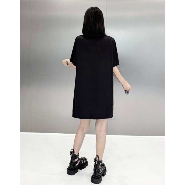 Silver mesh dress and T-shirt C0322