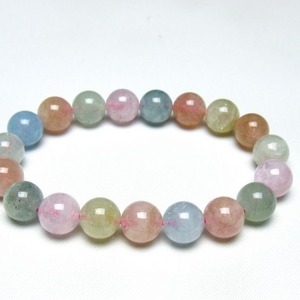 ミックスカラーベリル ブレスレット 11mm 一点物 メール便可 [M便 1/10] 111-48896