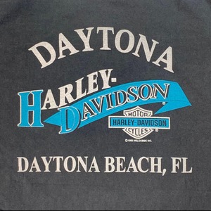 12813 ハーレーダビッドソン 長袖 Tシャツ 両面プリント XL