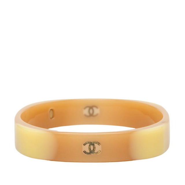 シャネル ココマーク バングル ベージュ系 プラスチック レディース CHANEL 中古