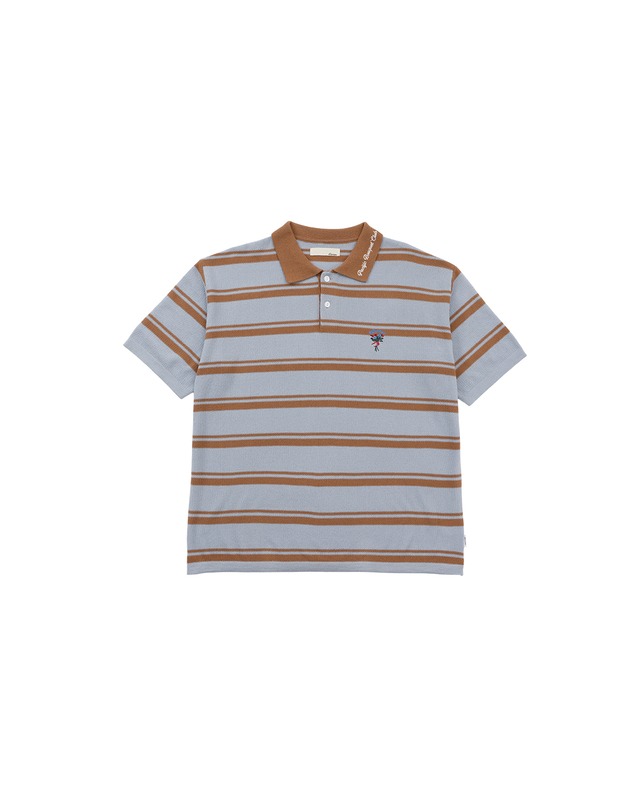 【#Re:room】BOARDER KNIT POLO SHIRTS［REK171］