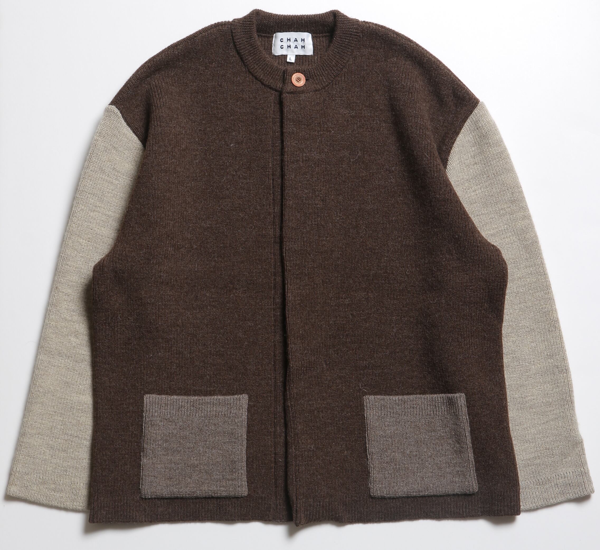 CC WOOLEN CREWNECK FLYFRONT CARDIGAN -MIX- | ChahChah | 公式通販サイト(チャーチャー)