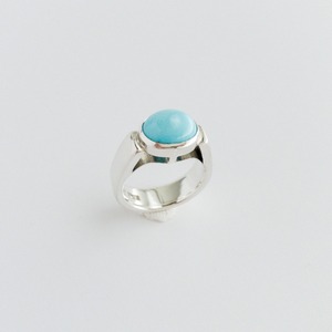 Natural   turquoise silver ring　no.19053