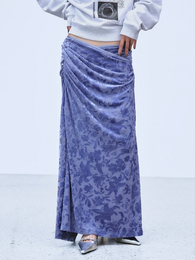 【26AW】THINGS THAT MATTER シングスザットマター / スカート / VELOUR JACQUARD SKIRT  0586TM0646P