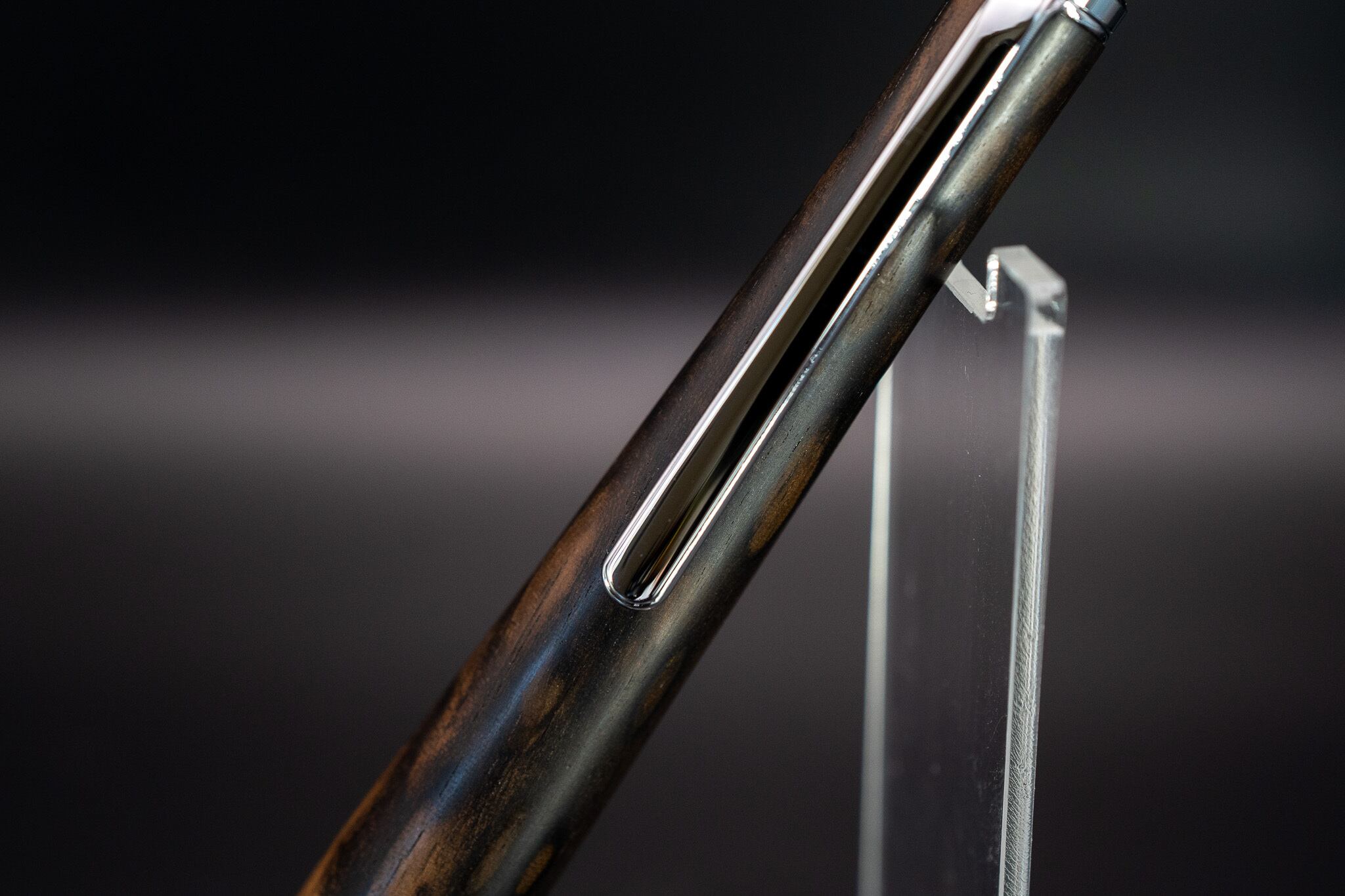 【魅惑の黒い紋様】 黒柿孔雀杢 極上 silver BP