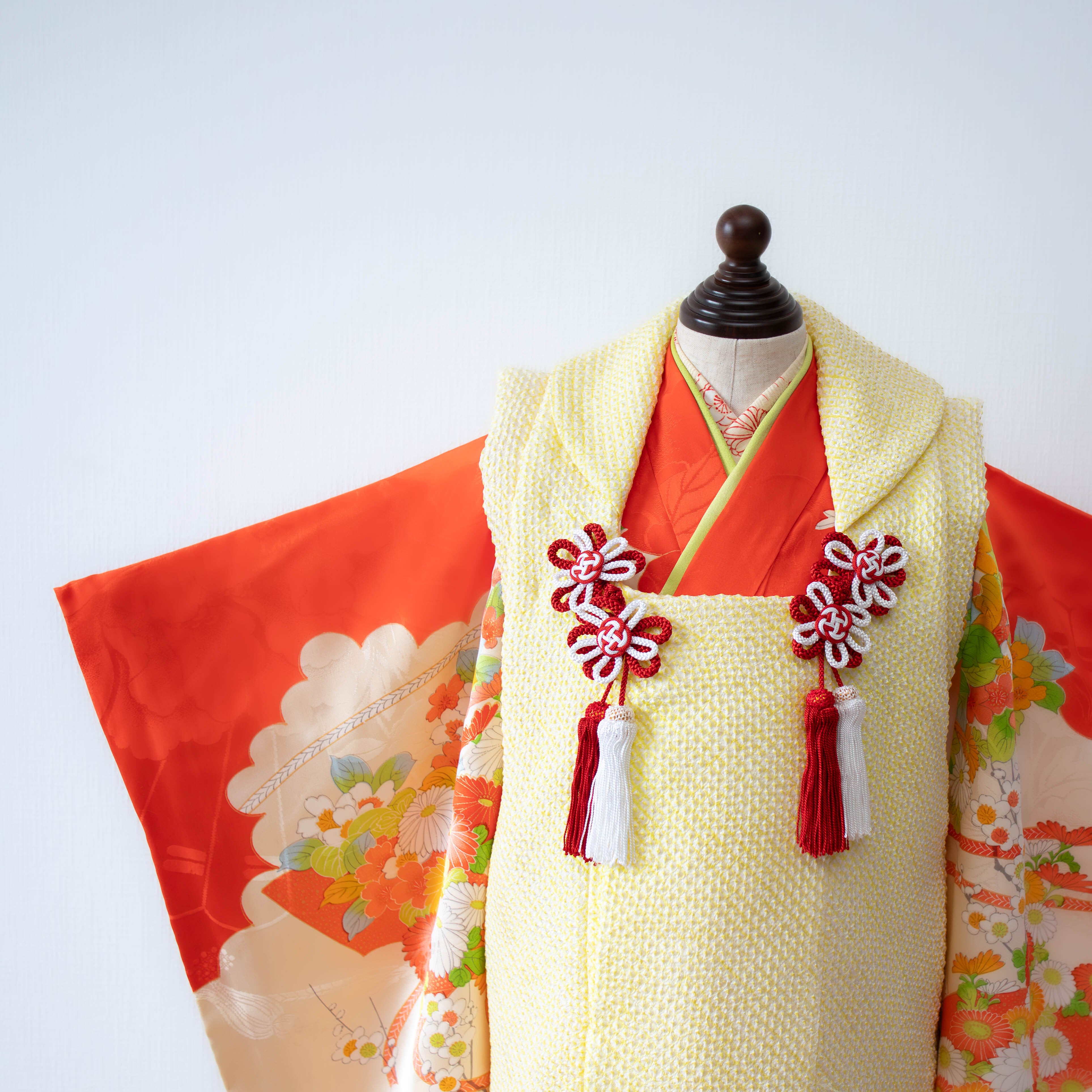 3歳 女の子 『桜梅菊の扇面文様』/SP3004(対応身長目安 約85〜100cm)