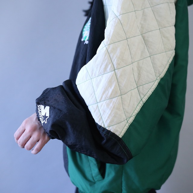 "STARTER × NBA" boston celtics 3-tone loose silhouette nylon blouson