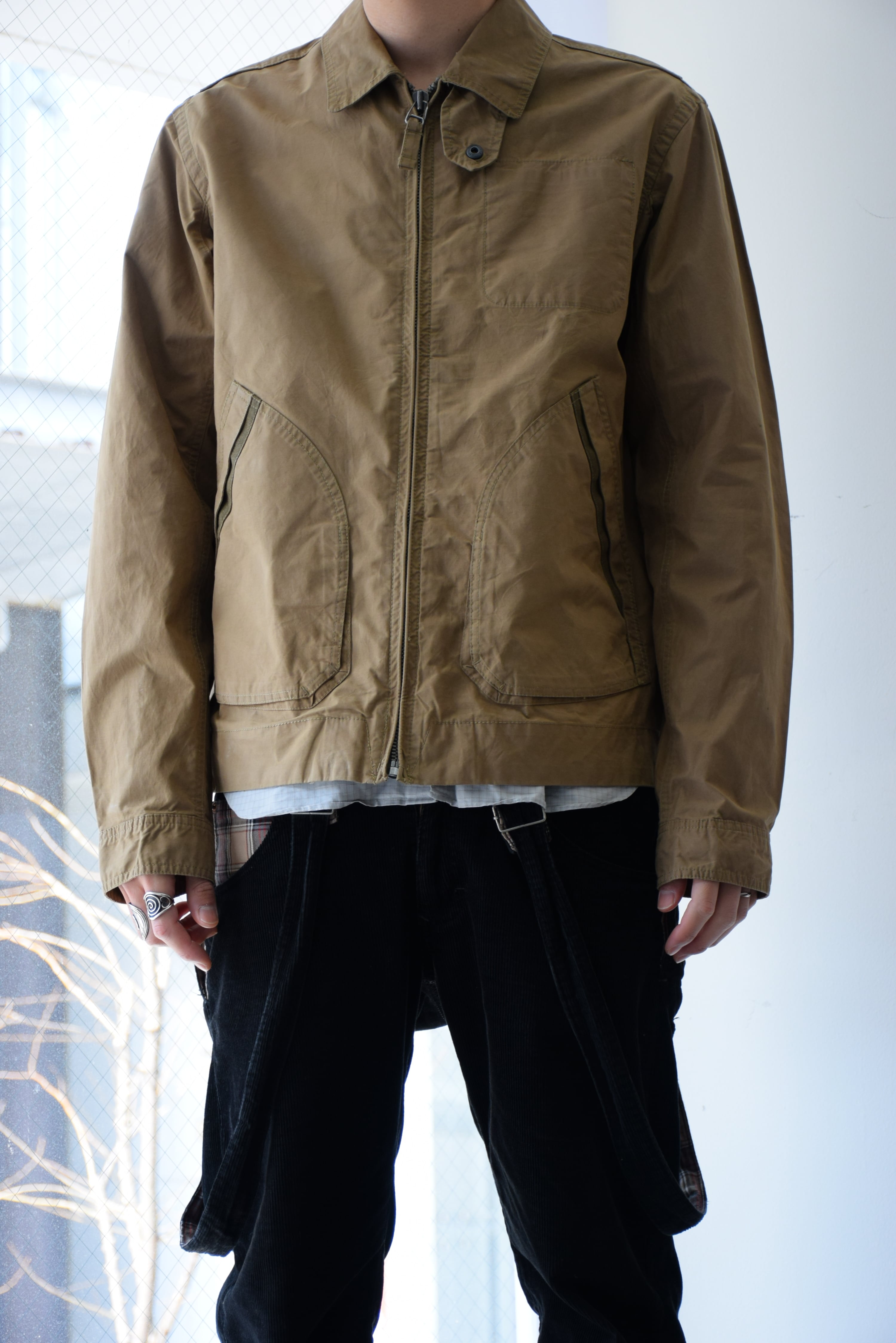 Eddie Bauer スイングトップ ジャケット メンズ L ブラウン ワーク