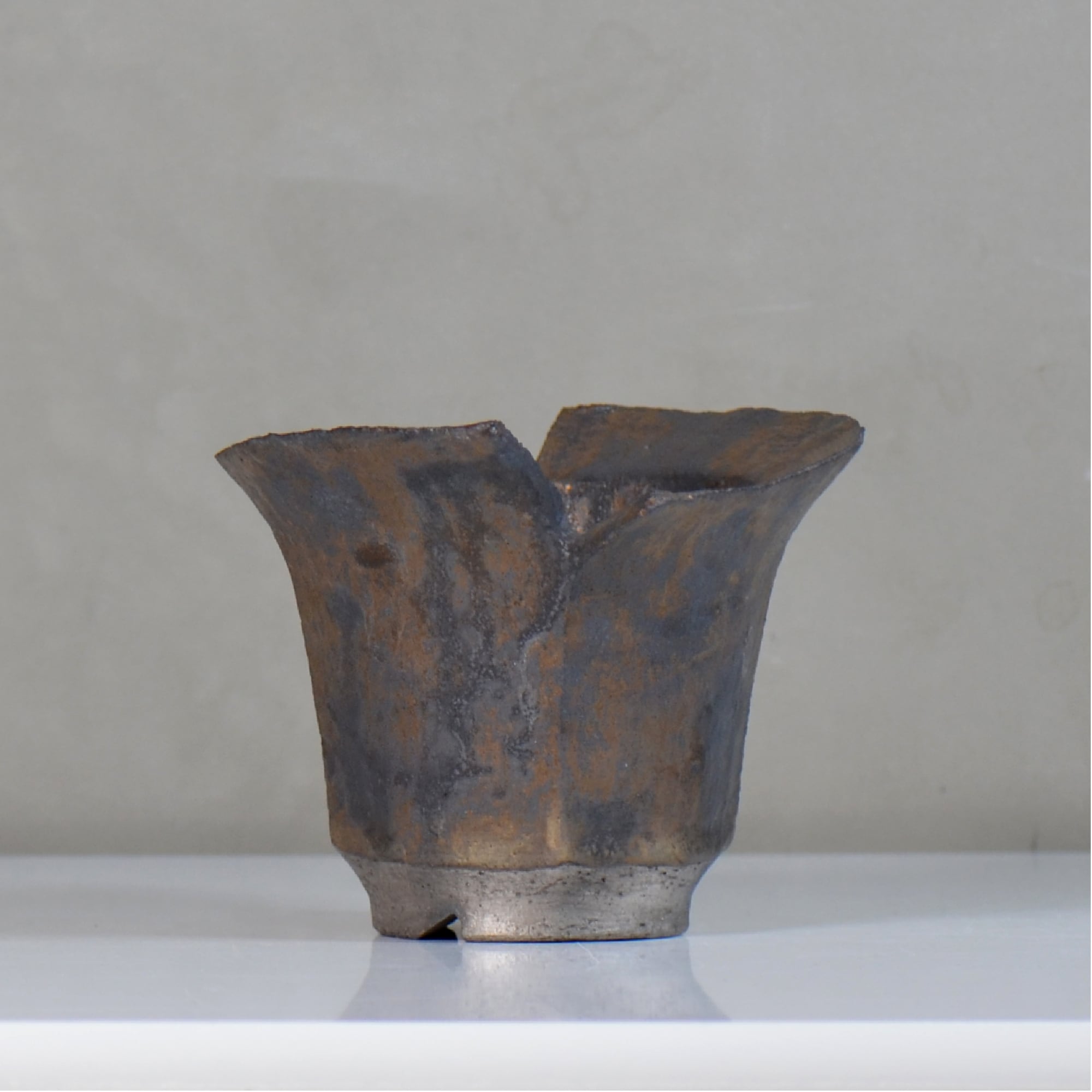 初代晴雲山 宇野仁松 辰砂釉火鉢 瓶掛 dbfy7918-f | PAY ID