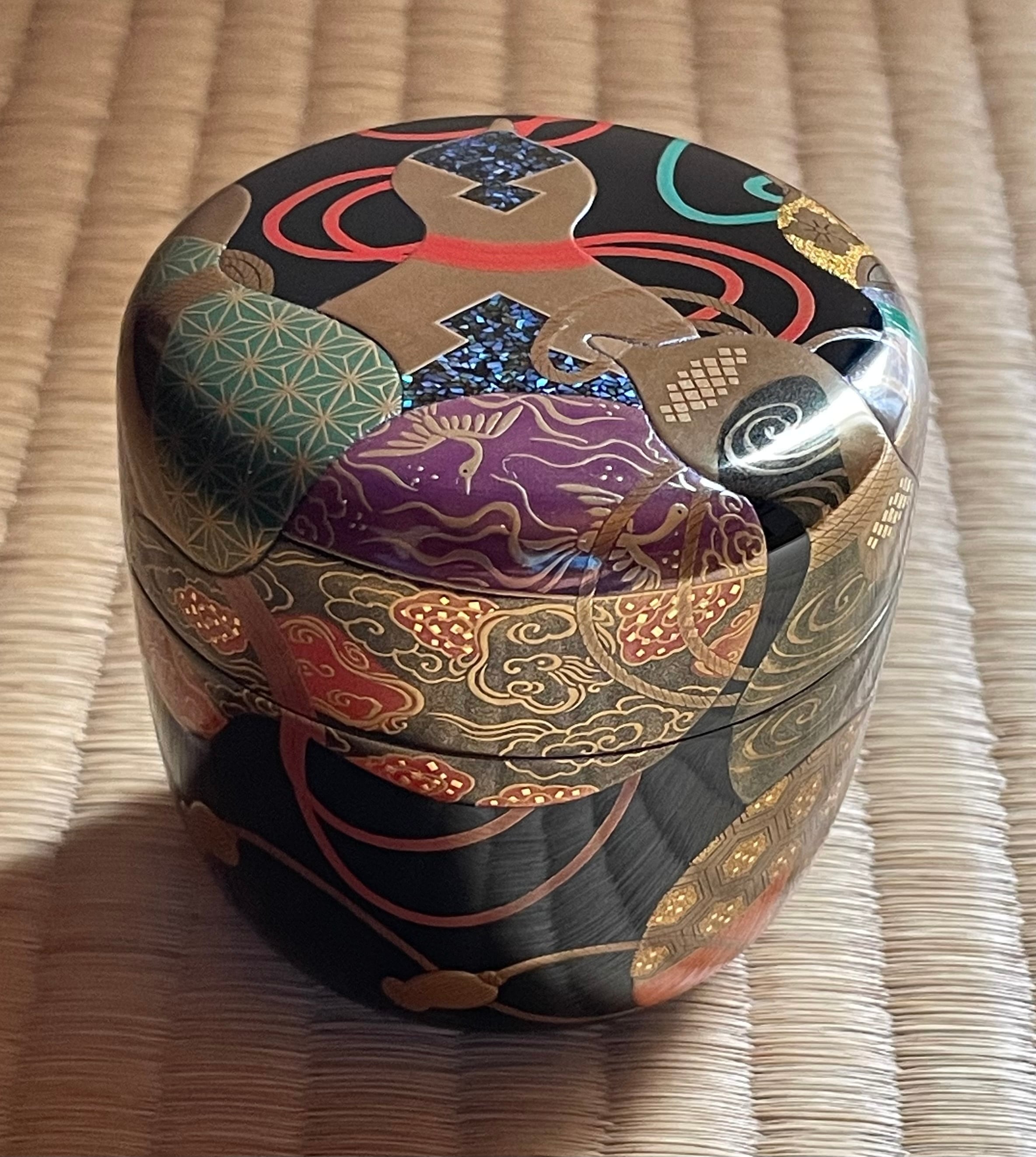 大棗、花の丸、一后一兆作。 （☆最高級 一后一兆 葡萄蒔絵大棗 輪島塗 