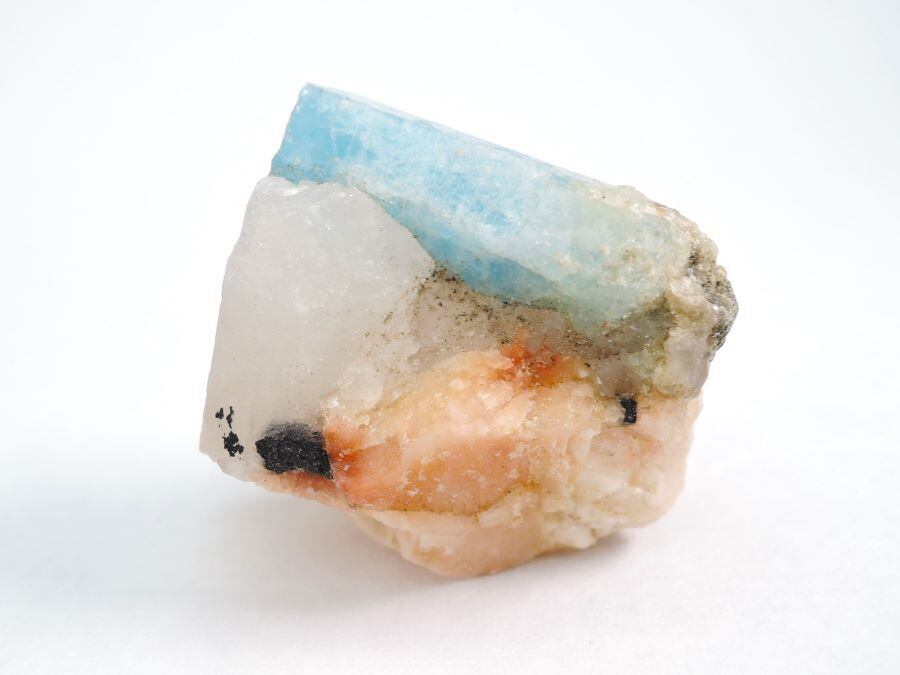 淡い母岩に映えるブルーの結晶】アクアマリン母岩付 | Gems R+(