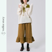 【2color】彩り刺繍とバットスリーブの優しいセーター 《P0265》