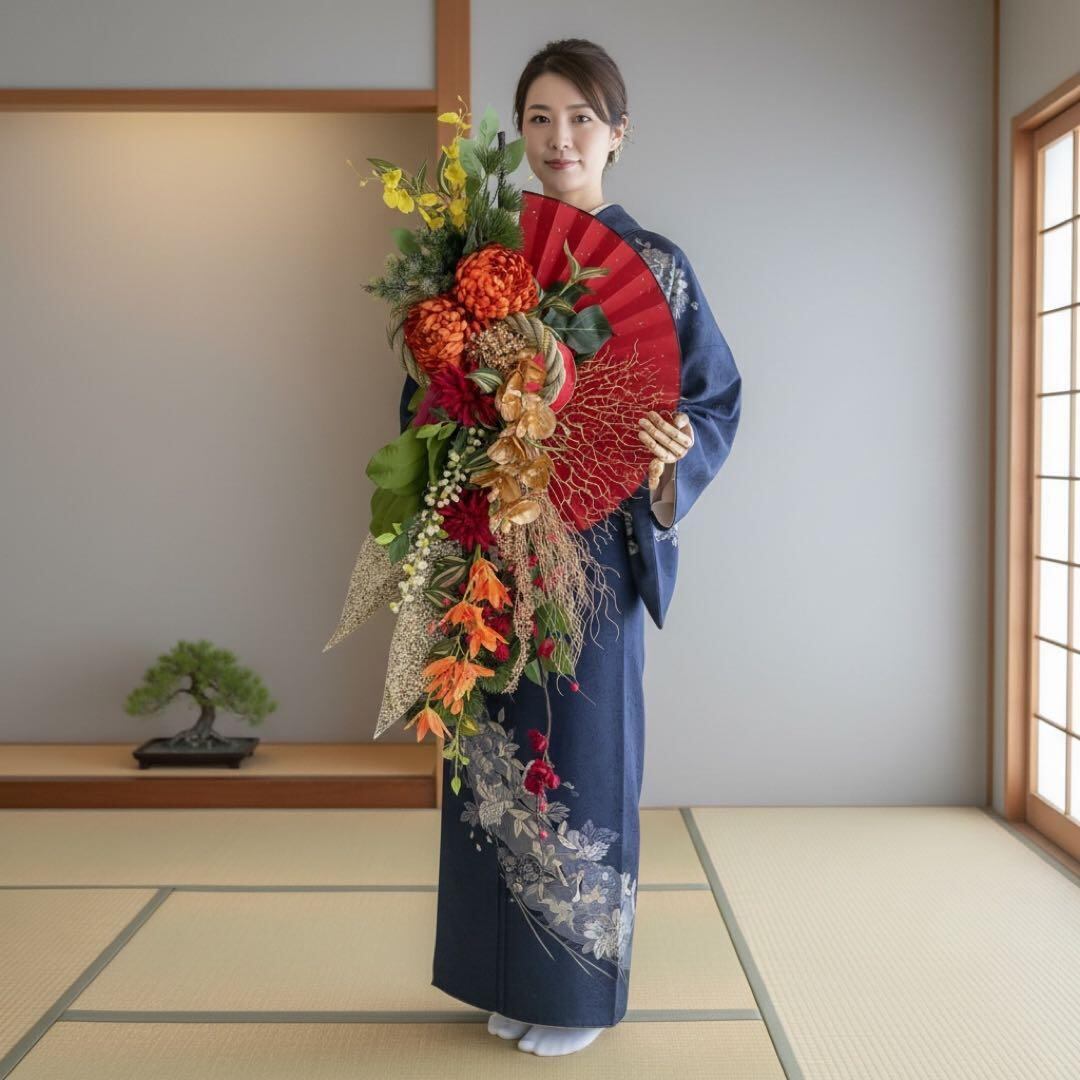 豪華しめ縄リース 特大サイズ／縁起華やぐ雅の祝い飾り しめ縄