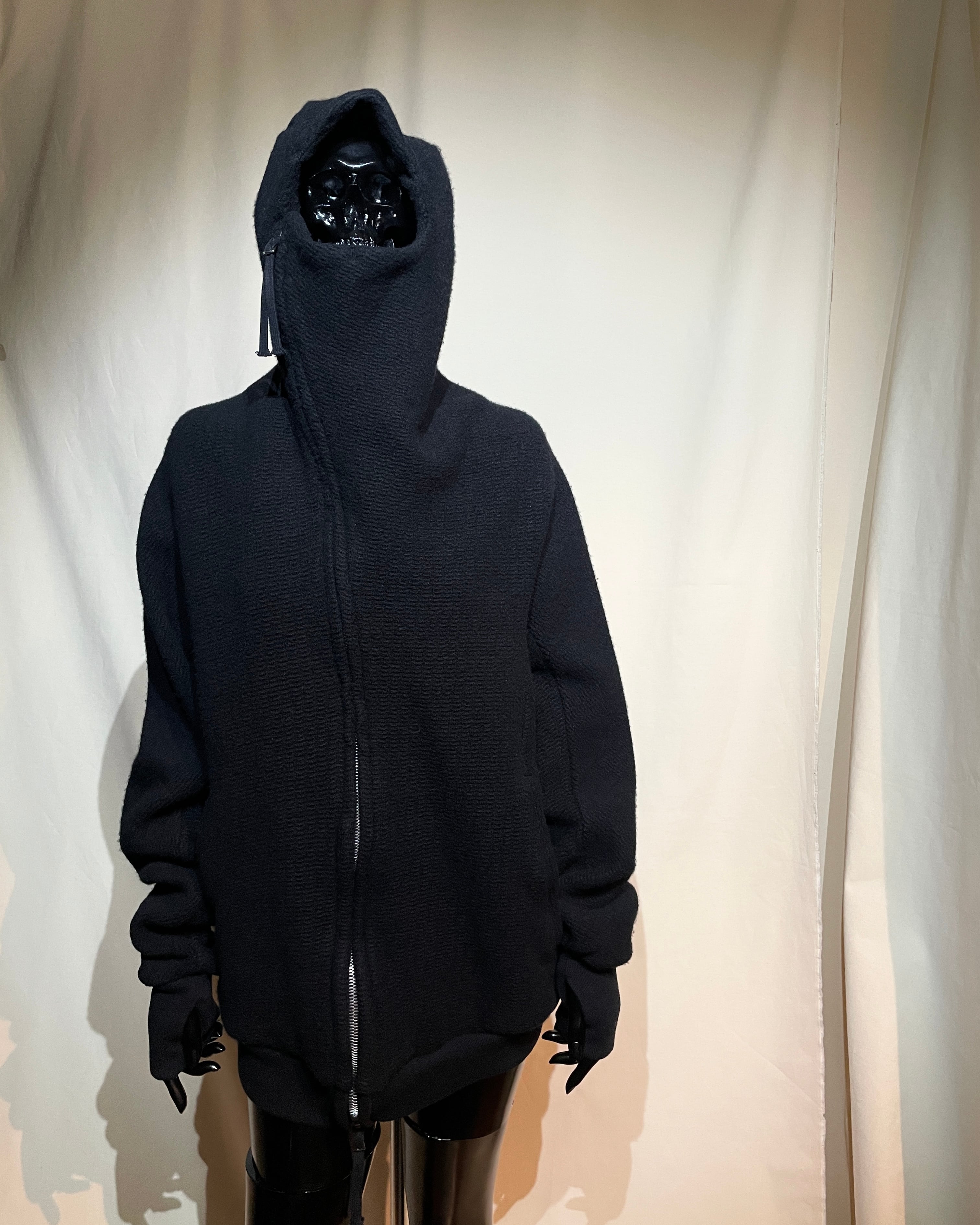 A/W2016 Boris Bidjan Saberi - Thumb-hole Balaclava Hoodie “ZIPPER2”