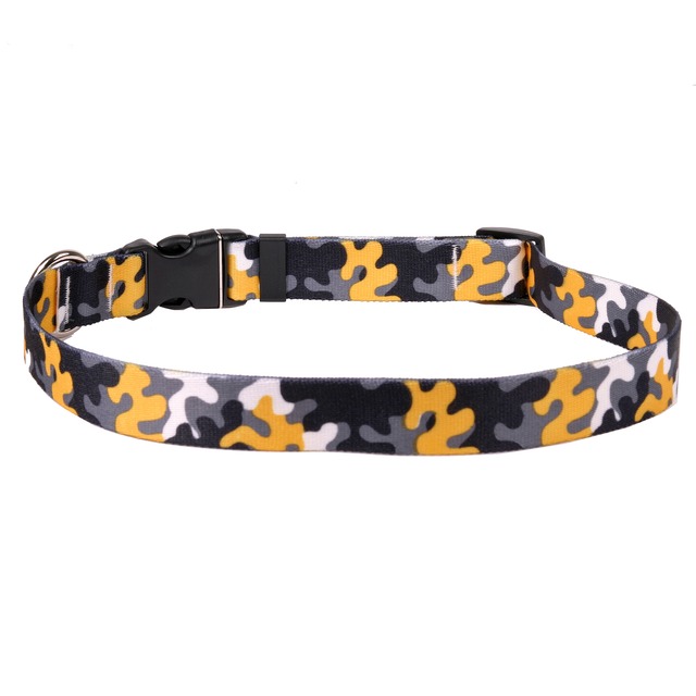 Black & Gold Camo　首輪＋リードセット Sサイズ - Yellow Dog Design