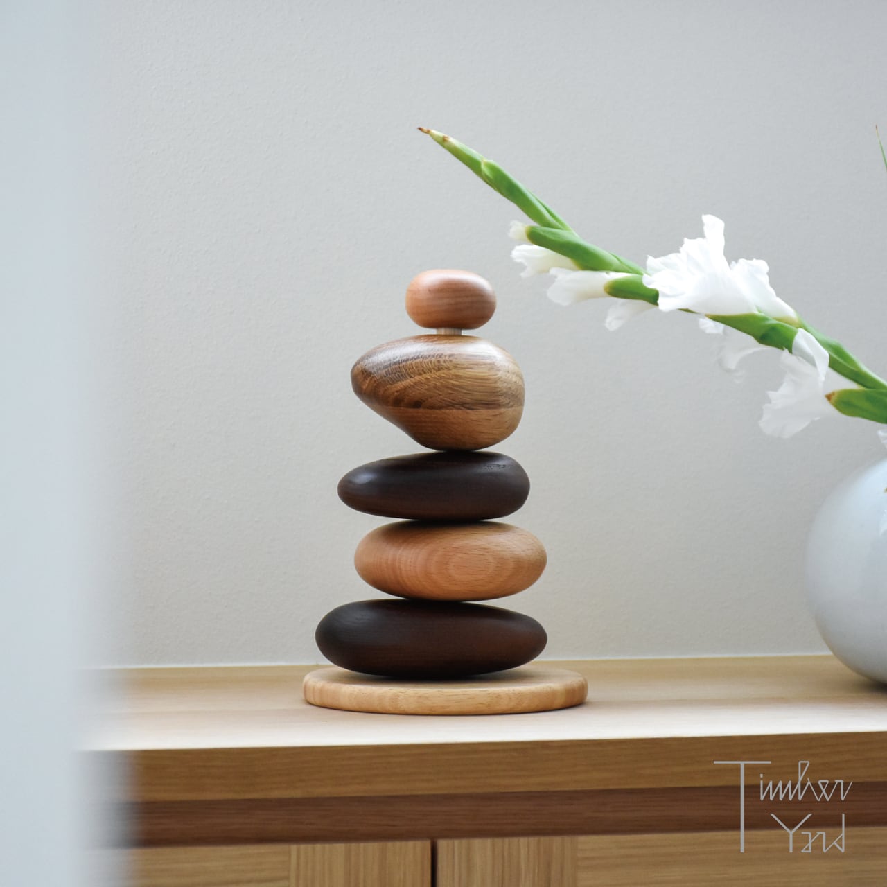 ONLINE限定】Pebble Stacking Blocks / Multi / Φ13.5×H20.7cm / Ferm