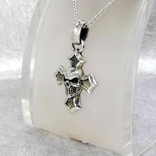 未使用！アイアンクロス(鉄十字)とスカルのシルバー925製トップ！ | ga