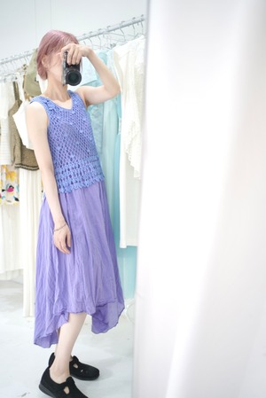 crochet asymmetry dress