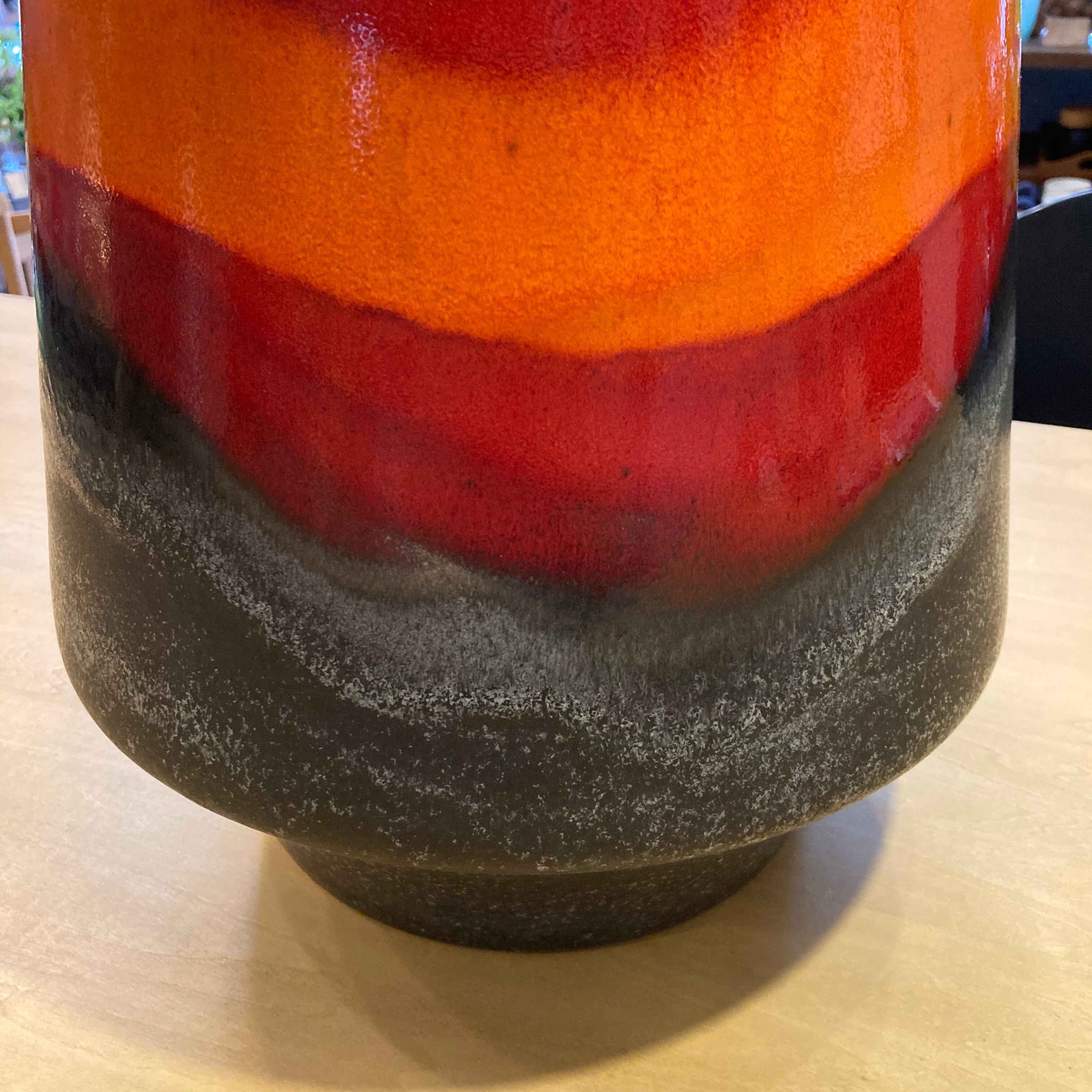 西ドイツ Dumler & Breiden vintage fat lava vase 壺 Φ300×H520mm