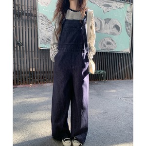 wide-leg denim overall J00126