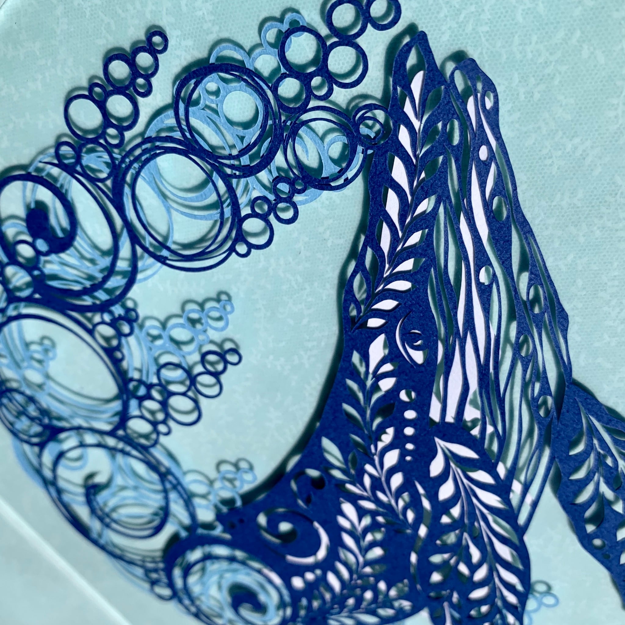 切り絵キット2020.05「クジラ」 | 重ねる切り絵 祐琴