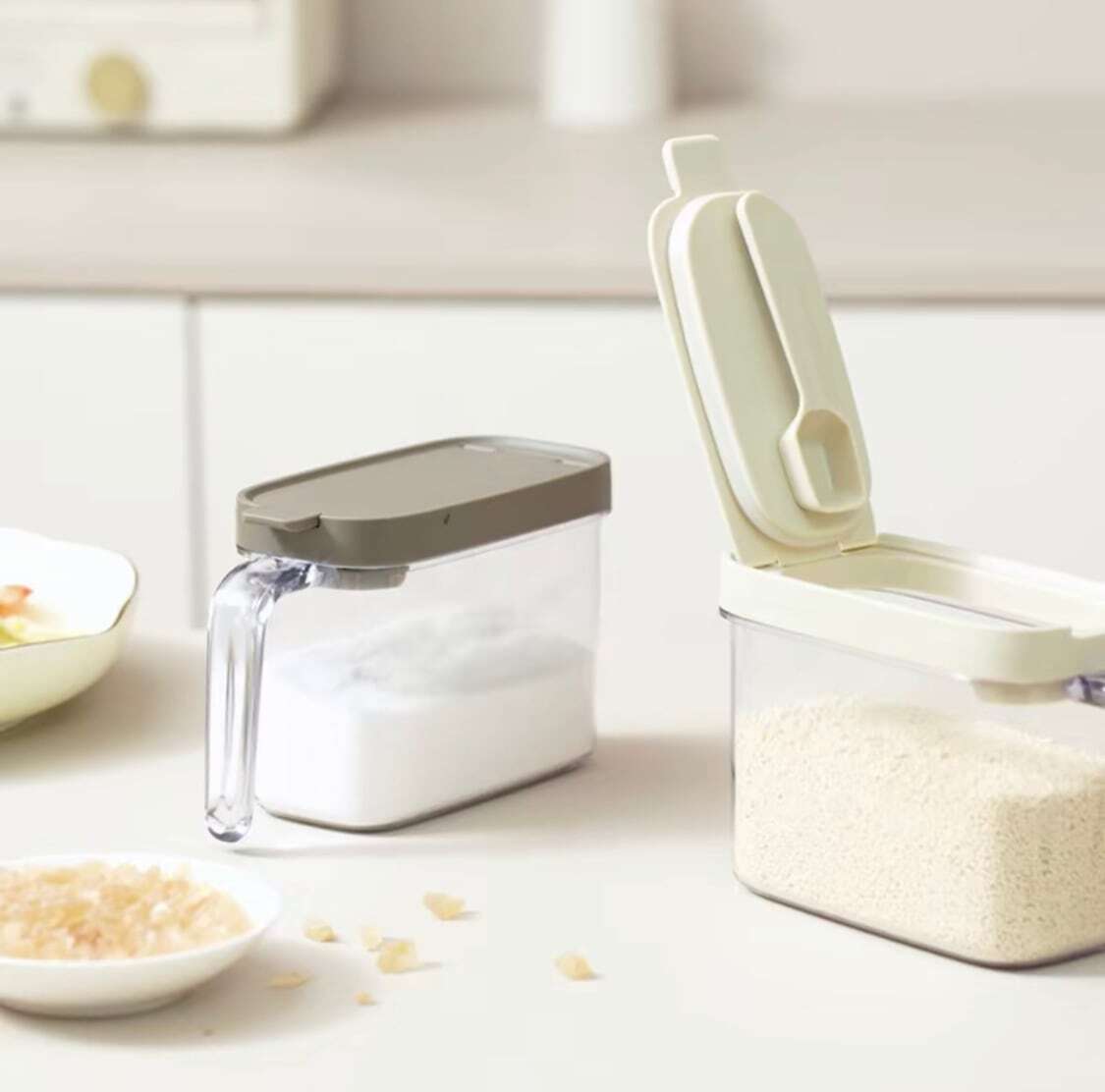 6、磁石式調味料ケース家庭用キッチン調味料容器密閉防湿収納ボックス