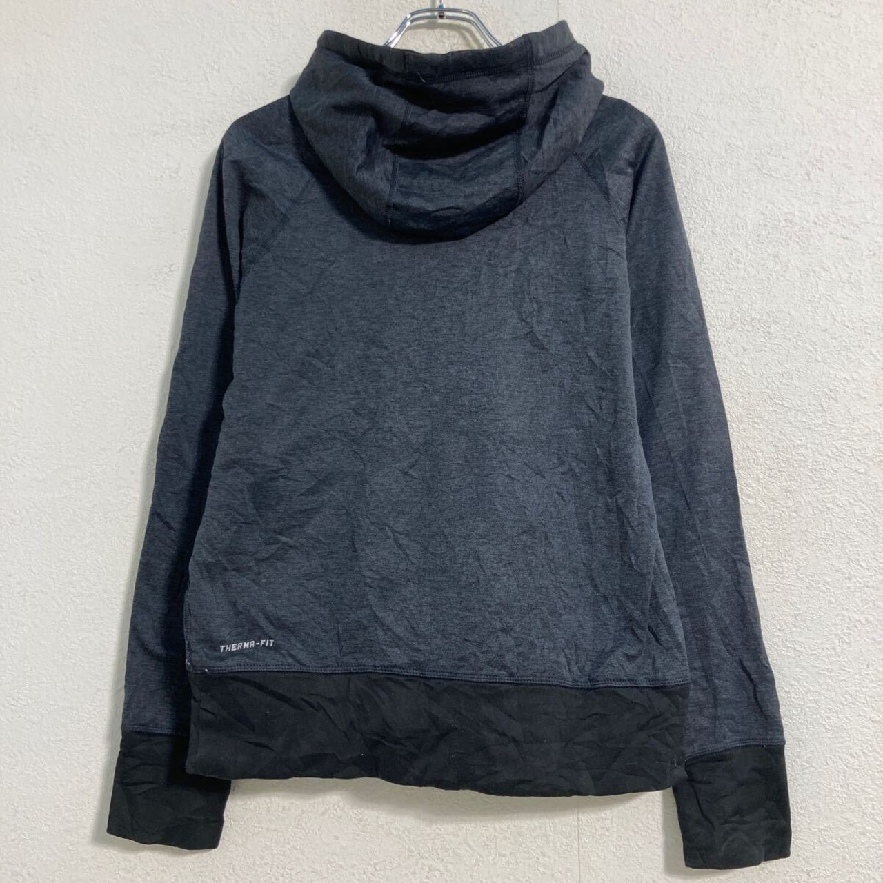 NIKE ロゴ ジャージ パーカー M ダークグレー ナイキ プルオーバー 裏 
