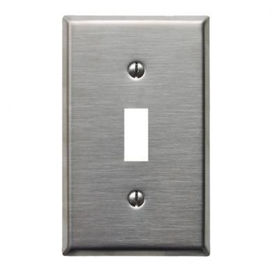 AXCIS ステンレスヘアライン1口スイッチプレート #496 E10 JO153