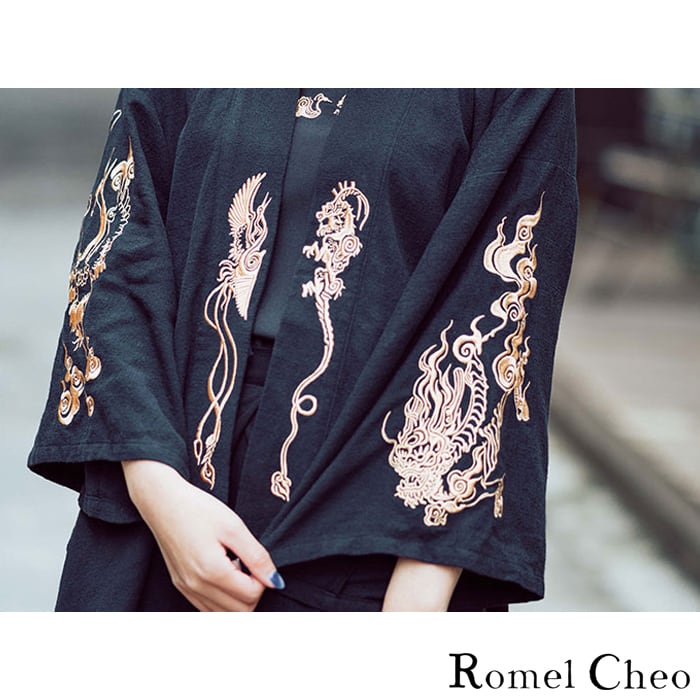 elegant チャイナ チャイナ風パンツ 刺繍 和風
