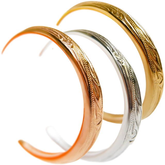 【年始セール】ハワイアンジュエリー ピアス 片耳用 ステンレス シルバー ゴールド ピンクゴールド スクロール ユニセックス 金属アレルギー対応 ges8350