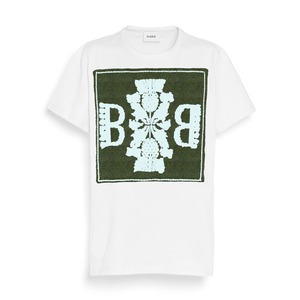 BARRIE　THISTLE LOGO TEE　WHITE/LIGHT BLUE/MULTI